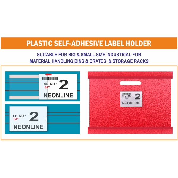 Plastic self-Adhesive label Holder (with 2 Folds) - Image 2