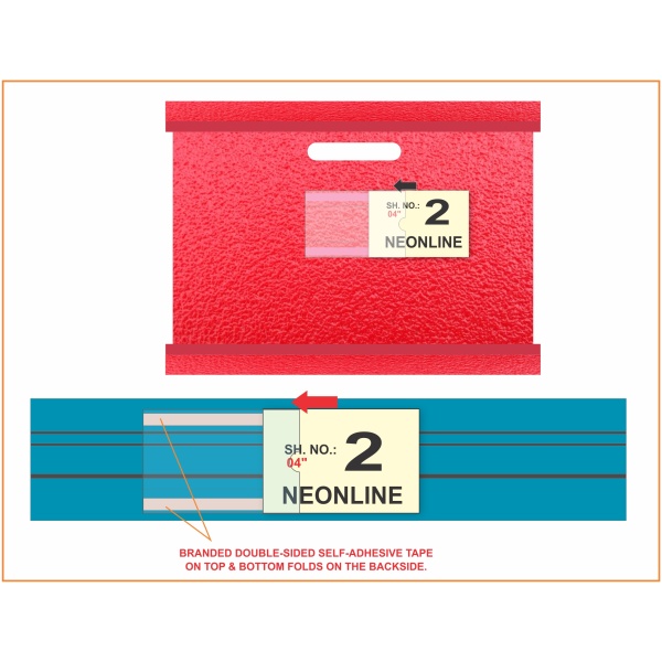 Plastic self-Adhesive label Holder (with 2 Folds) - Image 4